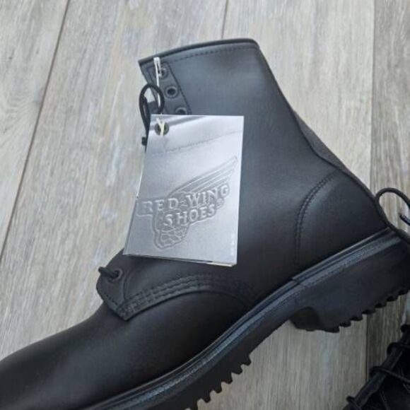 New Redwing 4473 Red Wing steel toe black work boots logger firefighter 8.5 mens - Picture 5 of 15